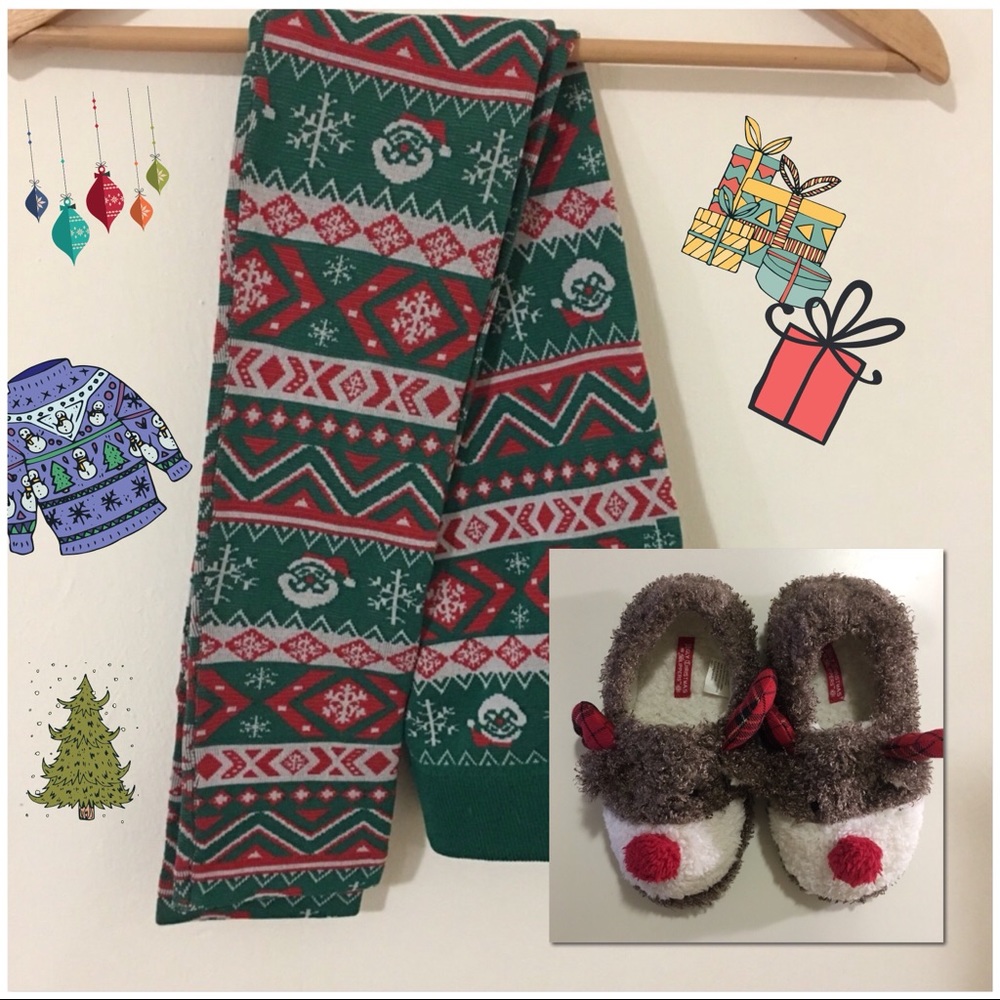 Xmas Leggings+ Slippers
